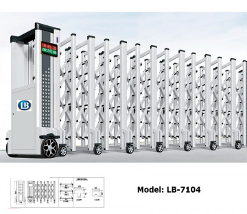 Cổng Xếp Nhôm Hợp Kim LB7104